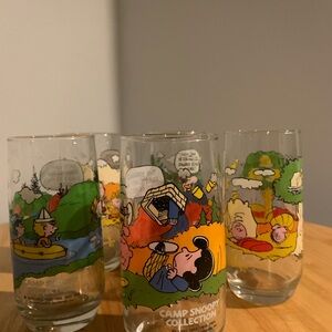 Five McDonald’s  Camp Snoopy Drinking Glasses